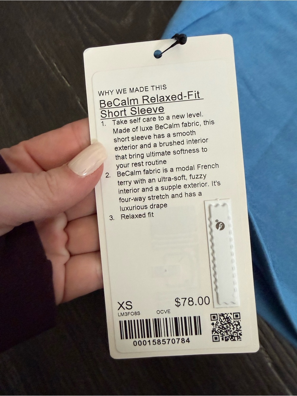 NWT Lululemon Men’s BeCalm Relaxed-Fit T-Shirt in Heathered Ocean Wave - XS - Picture 3 of 9